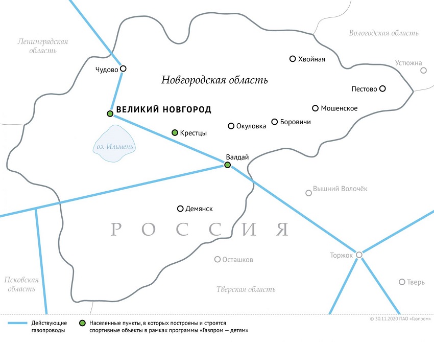 Плановая газификация Новгородской области